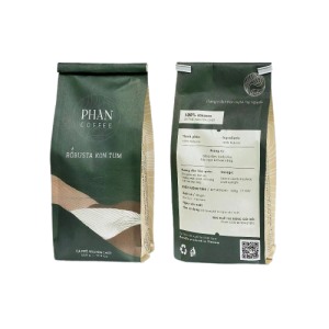 cà phê robusta kon tum nguyên chất rang mộc đậm đà hậu ngọt thơm nồng pha phin pha máy