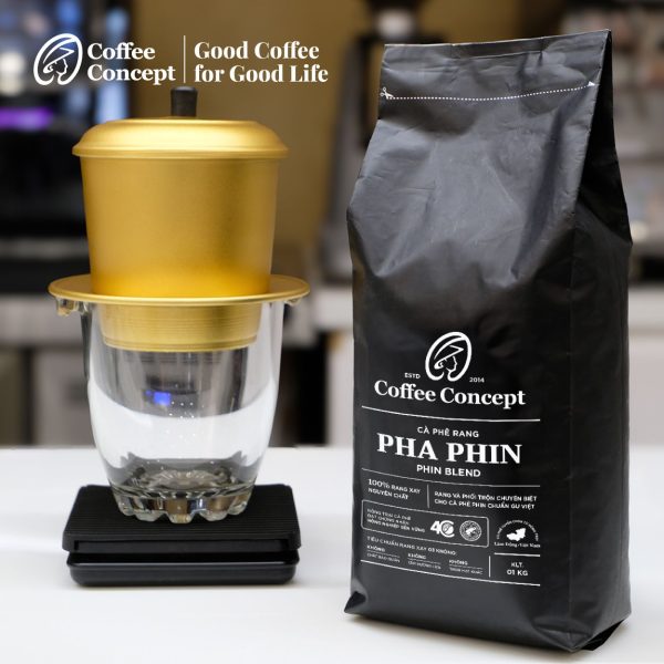 Cà phê rang PHA PHIN gói 1000G (dùng cho kinh doanh)